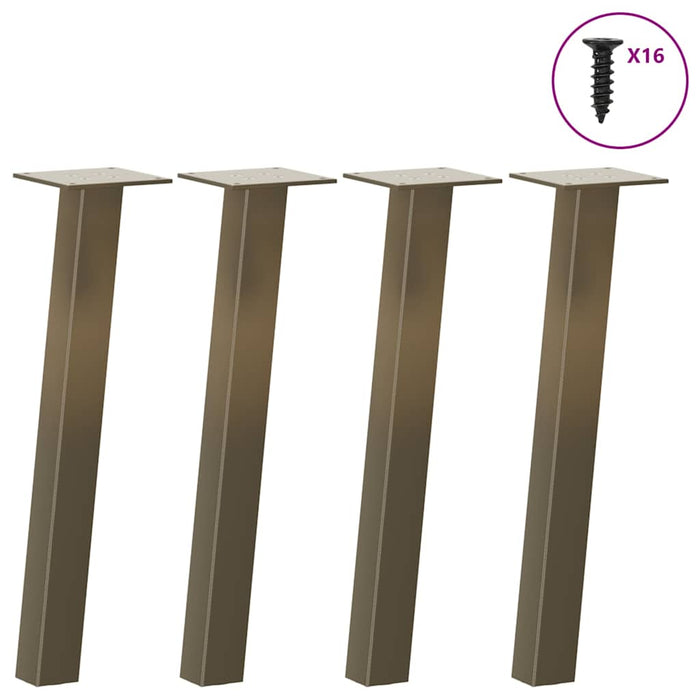 Coffee Table Legs 4 pcs Natural Steel 30 cm Steel