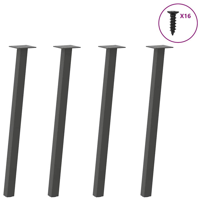 Coffee Table Legs 4 pcs Anthracite 72 cm Steel