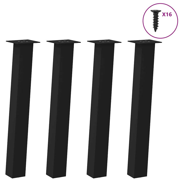 Coffee Table Legs 4 pcs Black 72 cm Steel