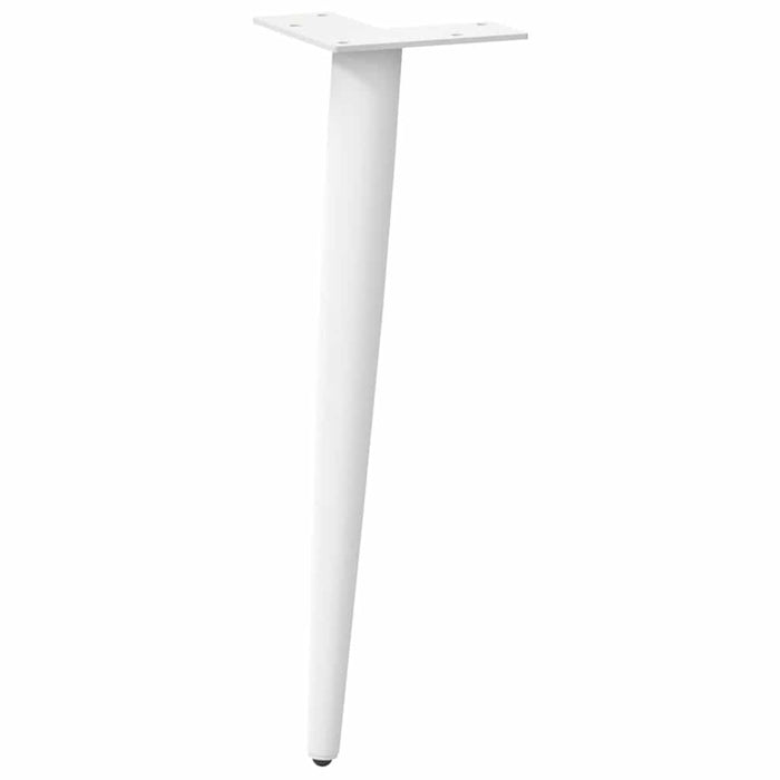 Coffee Table Legs Conical Shape 4 pcs White 30-31 cm Steel