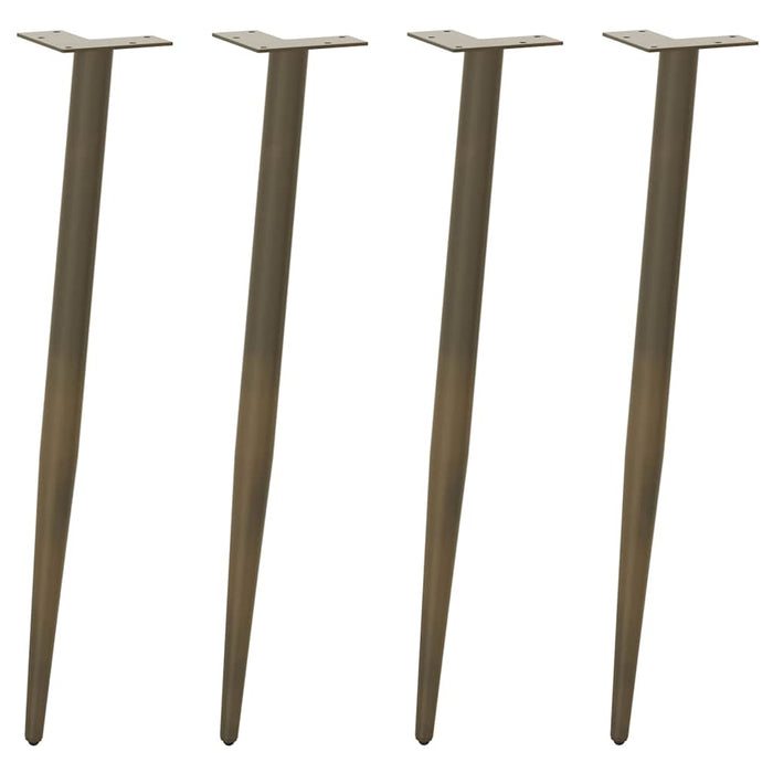 Coffee Table Legs Conical Shape 4 pcs Natural Steel 72-73 cm Steel