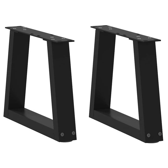 Dining Table Legs V-Shape 2 pcs Black 30x(30-31.3) cm Steel