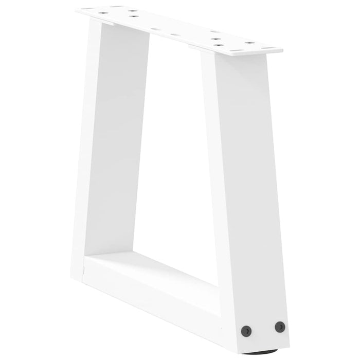 Dining Table Legs V-Shape 2 pcs White 30x(30-31.3) cm Steel