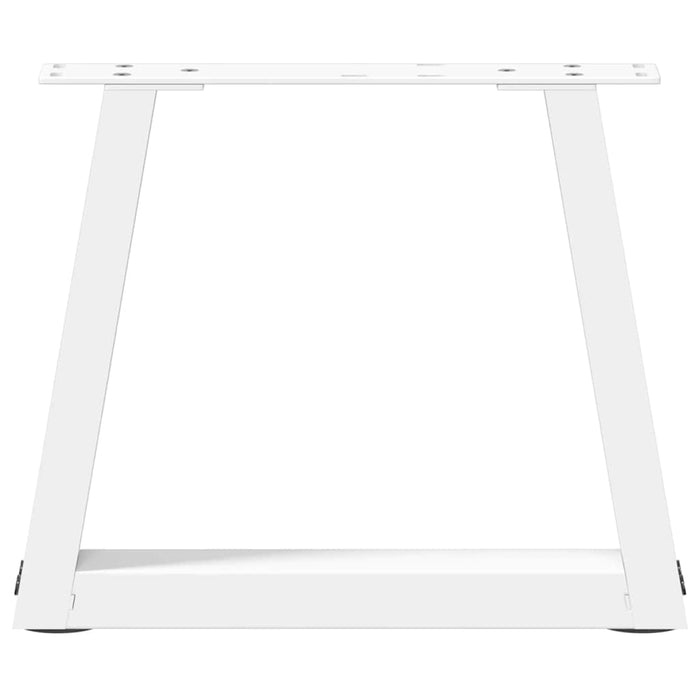 Dining Table Legs V-Shape 2 pcs White 30x(30-31.3) cm Steel