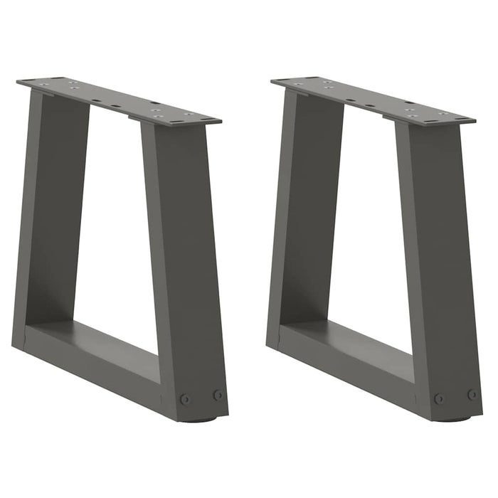 Dining Table Legs V-Shape 2 pcs Anthracite 30x(30-31.3) cm Steel