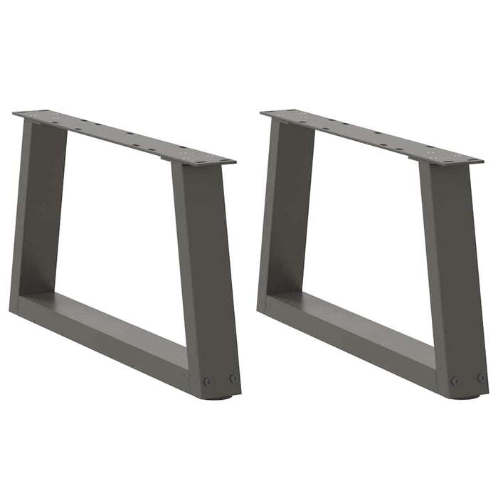 Dining Table Legs V-Shape 2 pcs Anthracite 60x(30-31.3) cm Steel