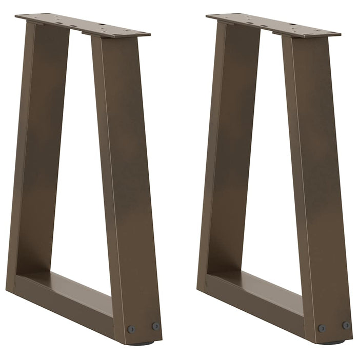 Dining Table Legs V-Shape 2 pcs Natural Steel 28x(42-43.3) cm Steel