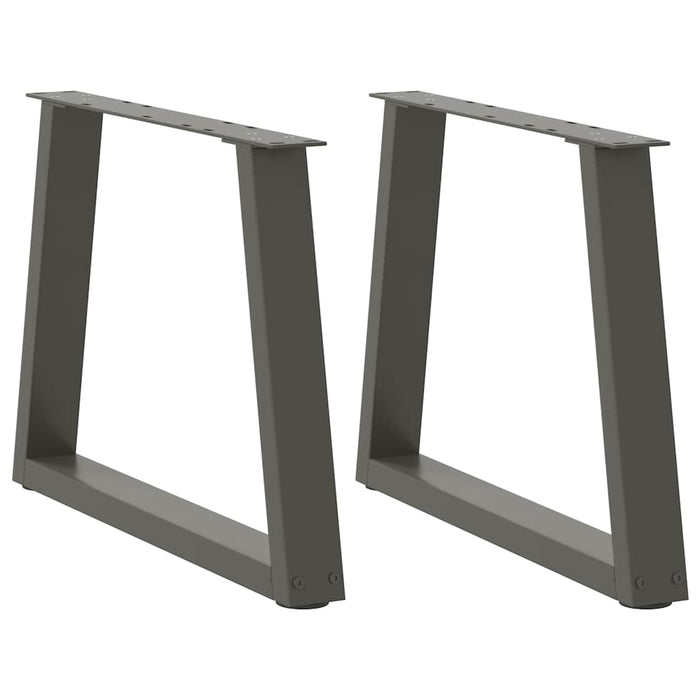 Dining Table Legs V-Shape 2 pcs Anthracite 50x(42-43.3) cm Steel