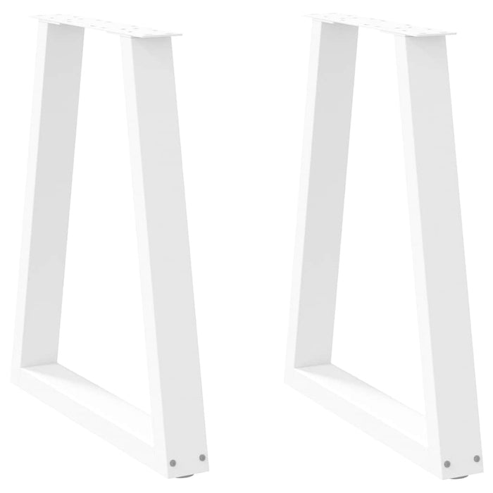 Coffee Table Legs V-Shape 2 pcs White 50x(72-73) cm Steel