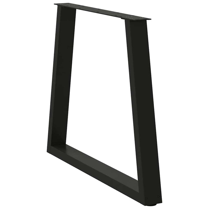 Picioare de masă în formă de V 2 buc Negru 70x(72-73,3) cm Oțel