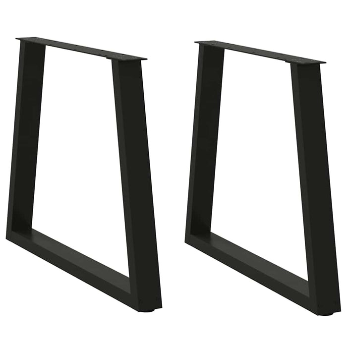 Dining Table Legs V-Shape 2 pcs Black 80x(72-73.3) cm Steel