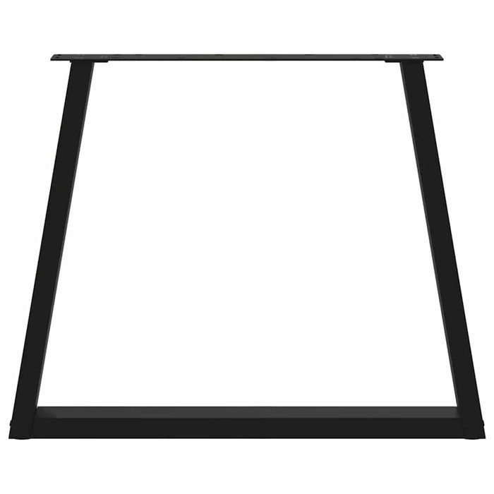 Picioare de masă în formă de V 3 buc Negru 80x(72-73,3) cm Oțel