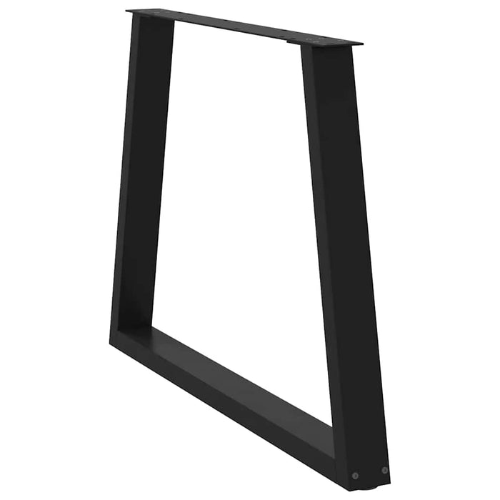 Picioare pentru masă în formă de V 3 buc Negru 100x(72-73,3) cm Oțel