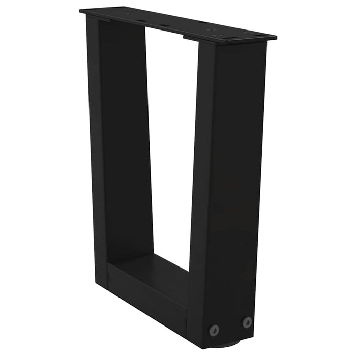 Picioare de masă în formă de V 2 buc Negru 40x(30-31,3) cm Oțel