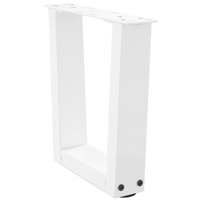 Dining Table Legs V-Shape 2 pcs White 40x(30-31.3) cm Steel