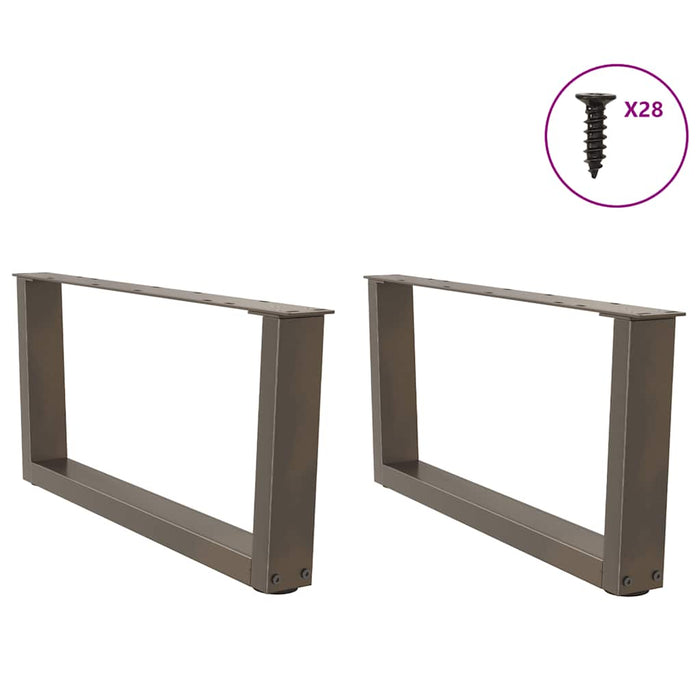 Picioare de masă în formă de V 2 buc Oțel natural 70x(30-31,3) cm Oțel