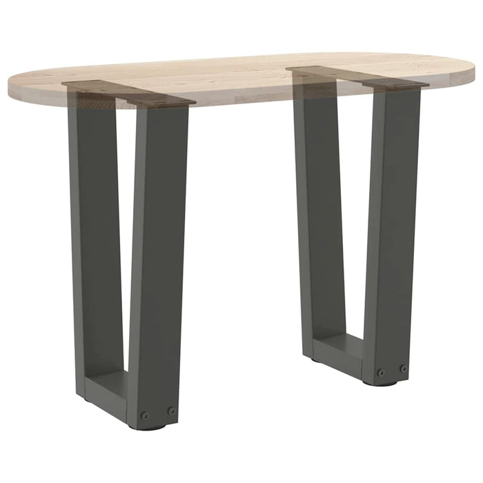 Dining Table Legs V-Shape 2 pcs Anthracite 28x(42-43.3) cm Steel