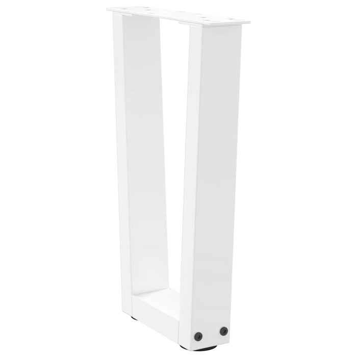 Dining Table Legs V-Shape 2 pcs White 38x(42-43.3) cm Steel