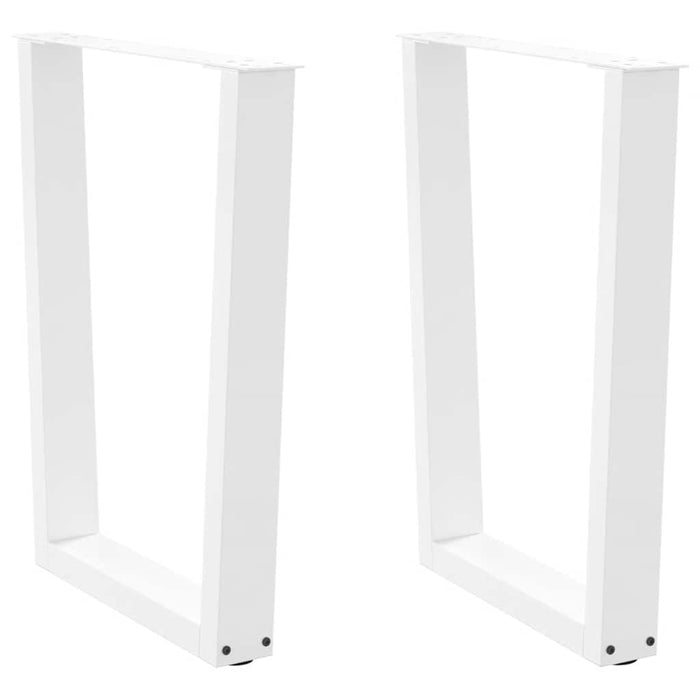 Dining Table Legs V-Shape 2 pcs White 70x(72-73.3) cm Steel