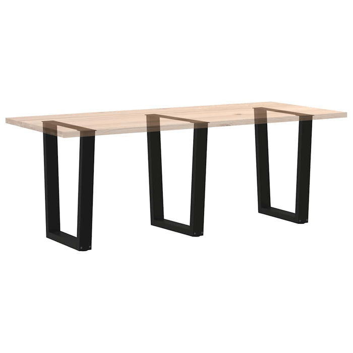 Dining Table Legs V-Shape 3 pcs Black 70x(72-73.3) cm Steel