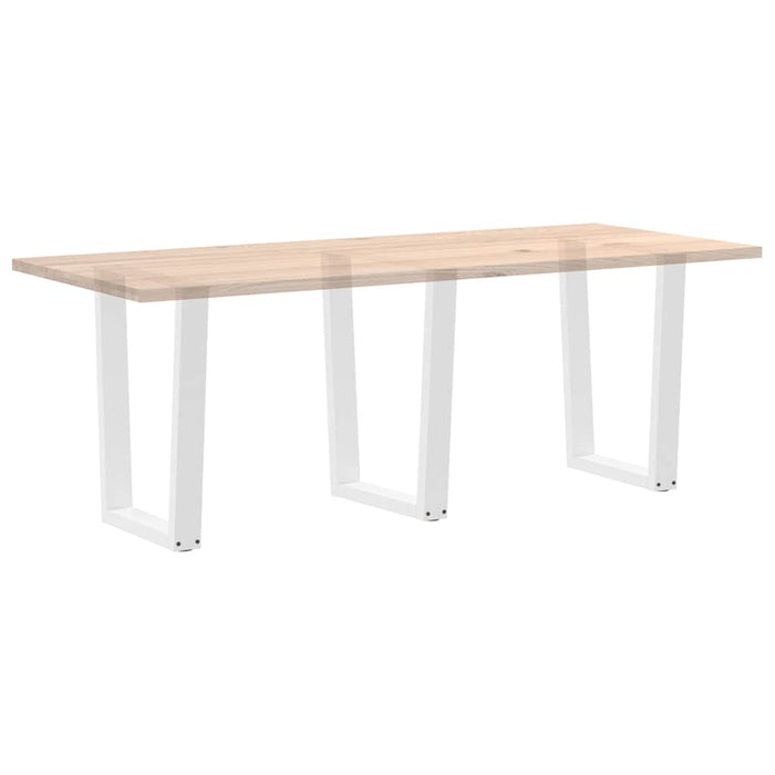 Dining Table Legs V-Shape 3 pcs White 70x(72-73.3) cm Steel