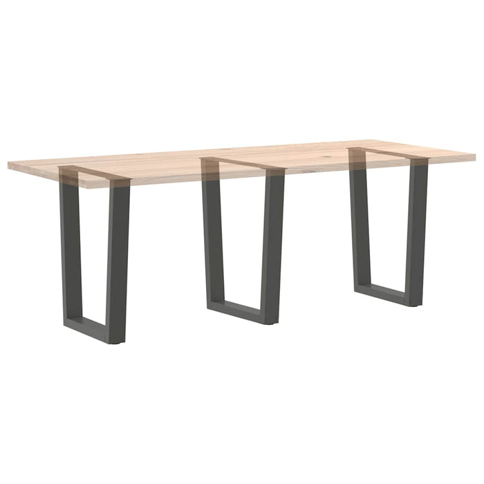 Dining Table Legs V-Shape 3 pcs Anthracite 70x(72-73.3) cm Steel