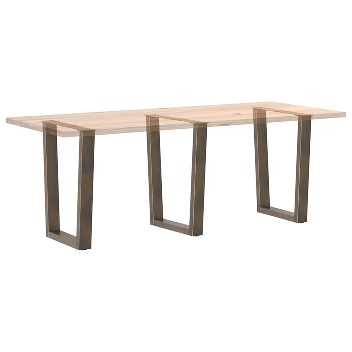 Dining Table Legs V-Shape 3 pcs Natural Steel 70x(72-73.3) cm Steel