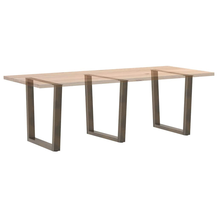 Dining Table Legs V-Shape 3 pcs Natural Steel 80x(72-73.3) cm Steel