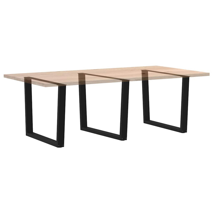 Dining Table Legs V-Shape 3 pcs Black 100x(72-73.3) cm Steel