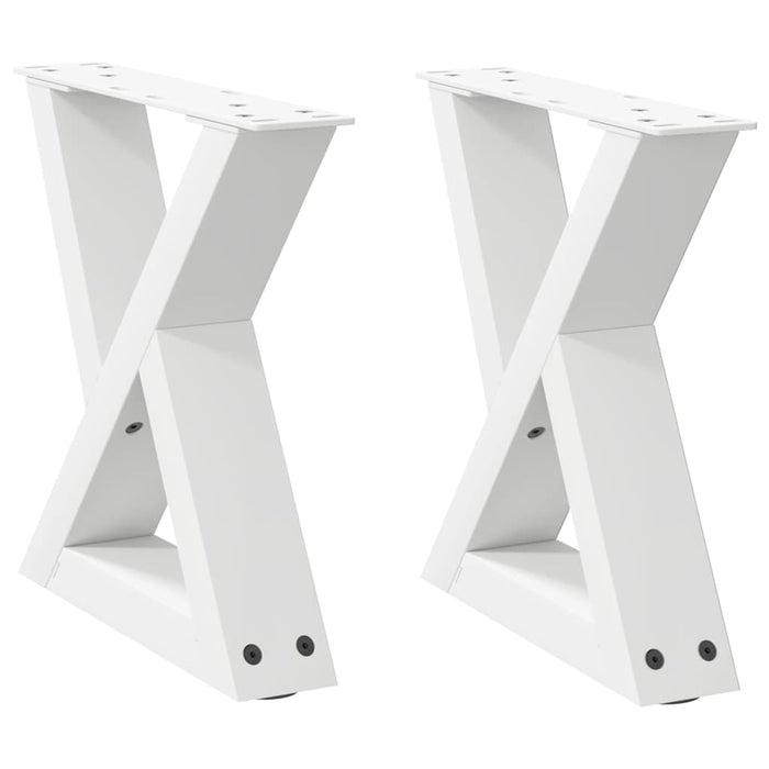 Coffee Table Legs 2 pcs White 30x(30-31.3) cm Steel