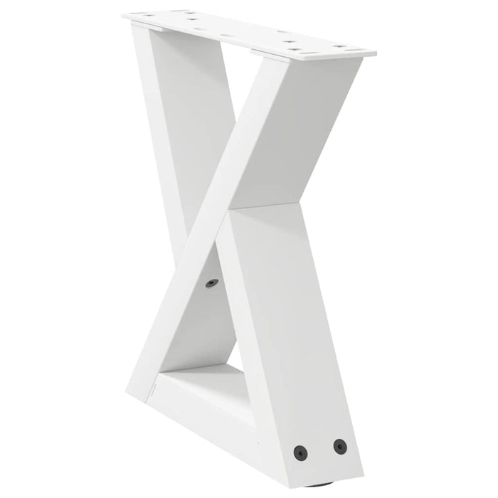 Coffee Table Legs 2 pcs White 30x(30-31.3) cm Steel