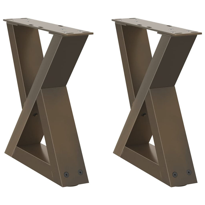 Coffee Table Legs 2 pcs Natural Steel 30x(30-31.3) cm Steel