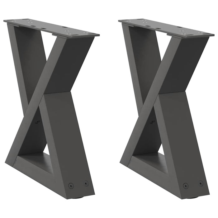 Coffee Table Legs 2 pcs Anthracite 40x(30-31.3) cm Steel