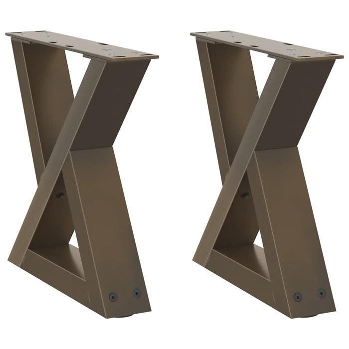 Coffee Table Legs 2 pcs Natural Steel 40x(30-31.3) cm Steel