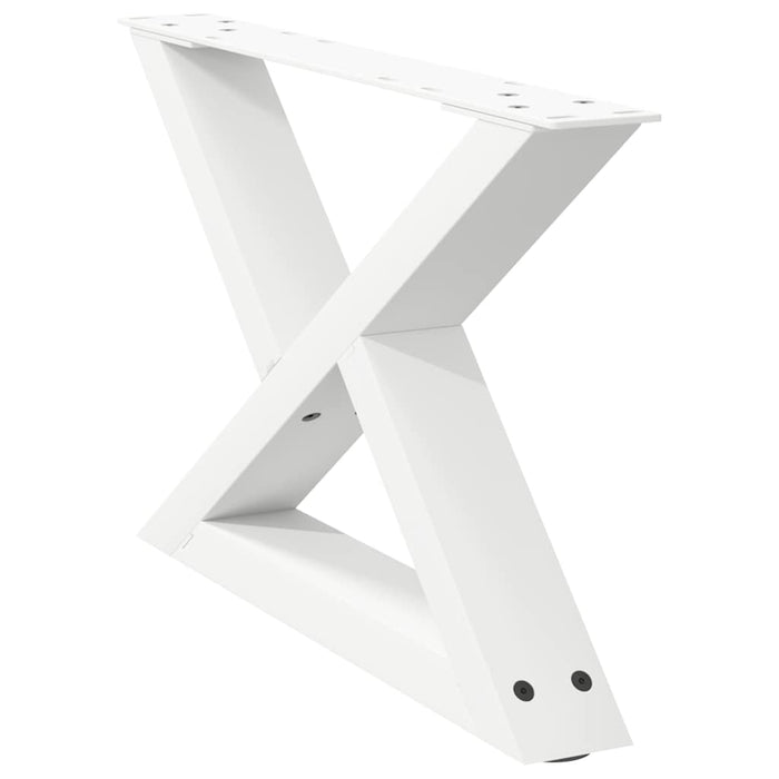 Coffee Table Legs 2 pcs White 50x(30-31.3) cm Steel