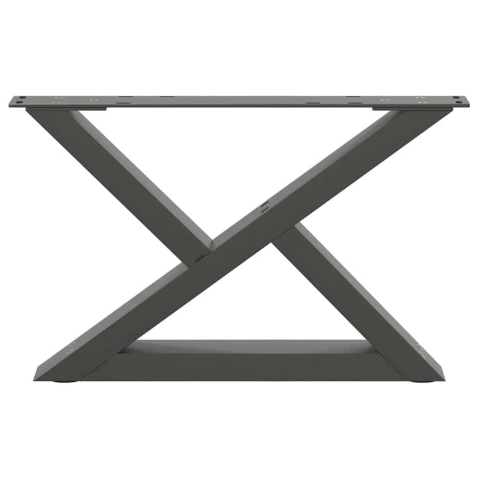 Coffee Table Legs 2 pcs Anthracite 50x(30-31.3) cm Steel