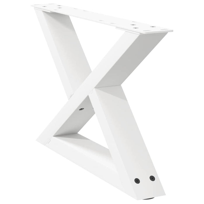 Coffee Table Legs 2 pcs White 60x(30-31.3) cm Steel