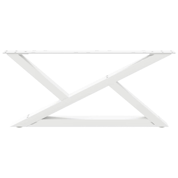 Coffee Table Legs 2 pcs White 70x(30-31.3) cm Steel