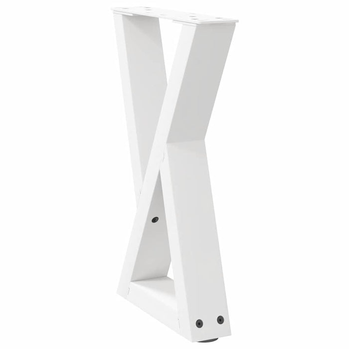 Coffee Table Legs 2 pcs White 28x(42-43.3) cm Steel