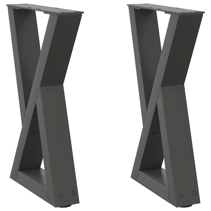 Coffee Table Legs 2 pcs Anthracite 28x(42-43.3) cm Steel