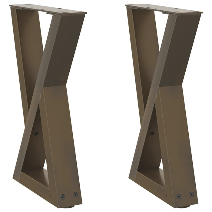 Coffee Table Legs 2 pcs Natural Steel 28x(42-43.3) cm Steel