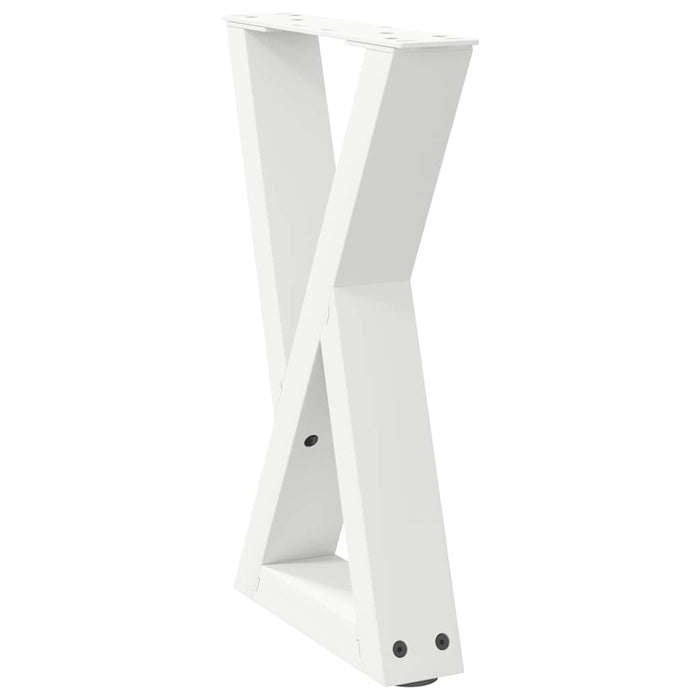 Coffee Table Legs 2 pcs White 38x(42-43.3) cm Steel