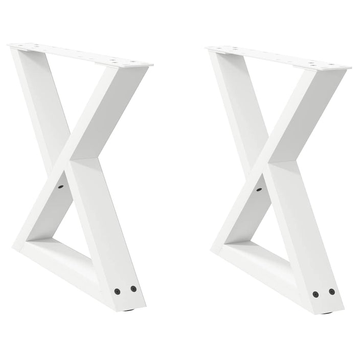 Coffee Table Legs 2 pcs White 50x(42-43.3) cm Steel