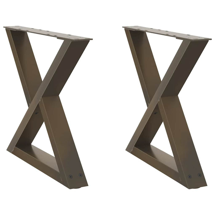 Coffee Table Legs 2 pcs Natural Steel 50x(42-43.3) cm Steel