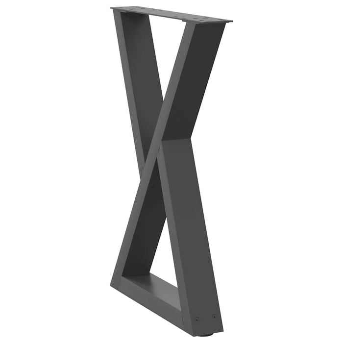 Dining Table Legs 2 pcs Anthracite 50x(72-73.3) cm Steel