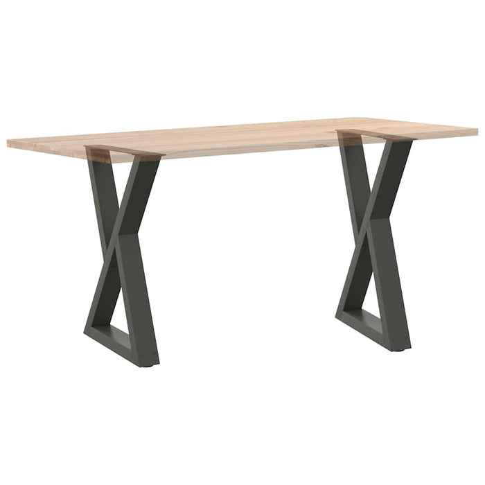 Dining Table Legs 2 pcs Anthracite 50x(72-73.3) cm Steel