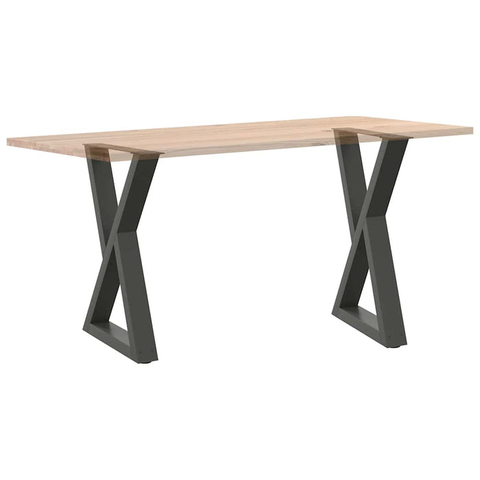 Dining Table Legs 2 pcs Anthracite 60x(72-73.3) cm Steel