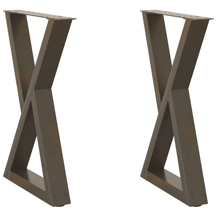 Dining Table Legs 2 pcs Natural Steel 60x(72-73.3) cm Steel