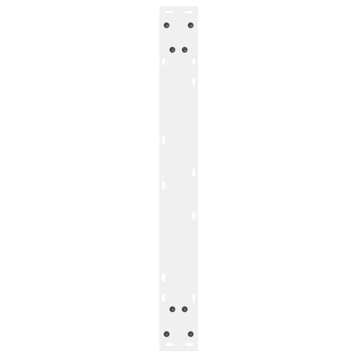 Dining Table Legs 2 pcs White 70x(72-73.3) cm Steel