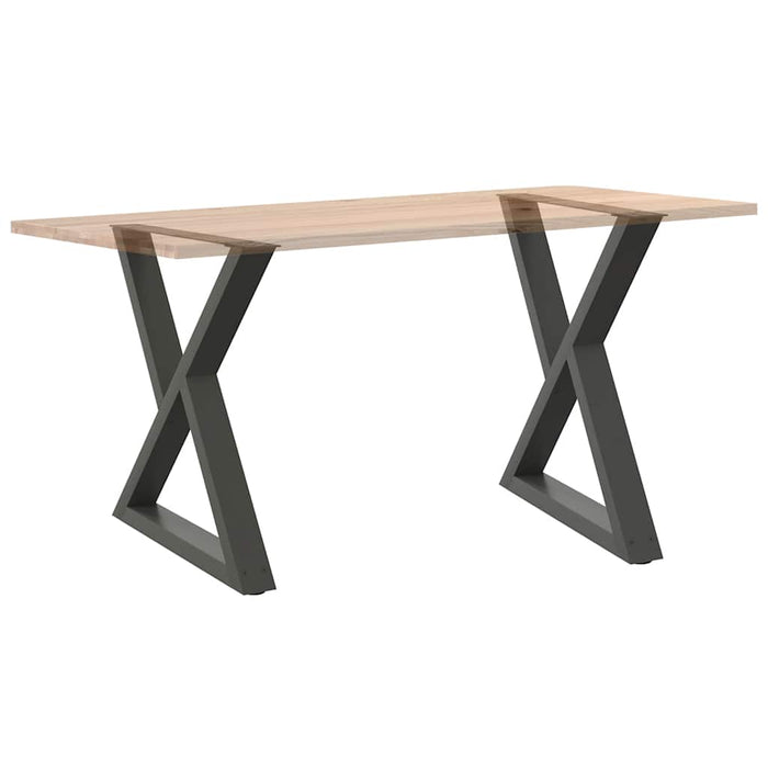 Dining Table Legs 2 pcs Anthracite 80x(72-73.3) cm Steel